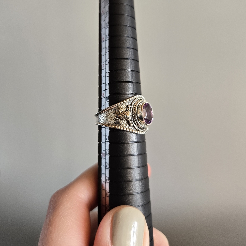 Amethyst Sterling Silver Ring 175 - Picture 3 of 4